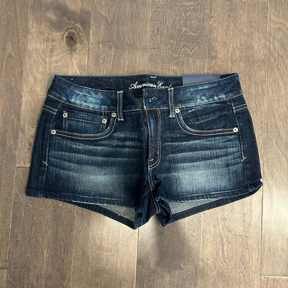 American Eagle Outfitters Blue Jean Shorts with Distressed Look - NWT